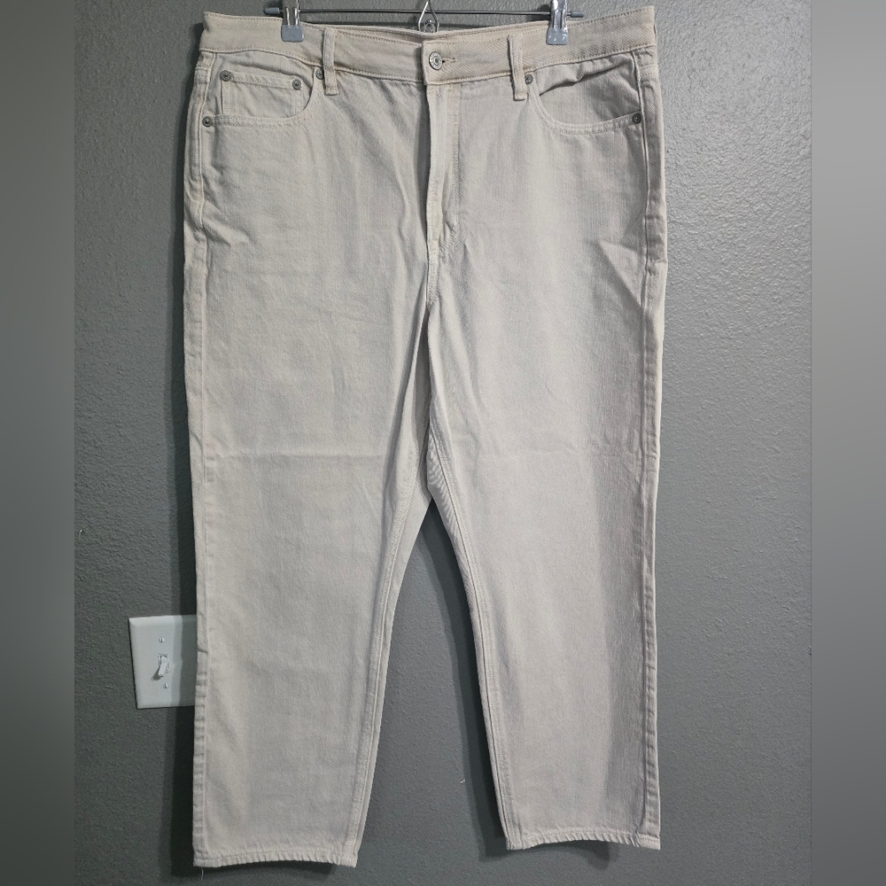 American Eagle Light Tan Mom Straight Leg Jeans Size 16